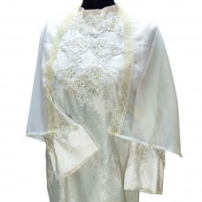 ПЛ81 Платье ритуальное "Апрель" с шарфом